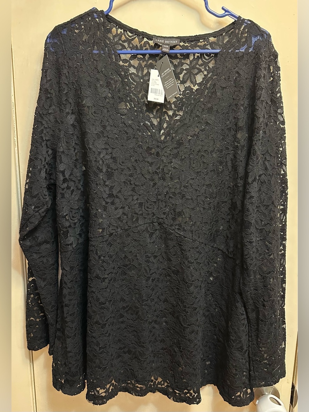 Lane Bryant - Swing Collection - Black Lace Swing Top - Size 26/28